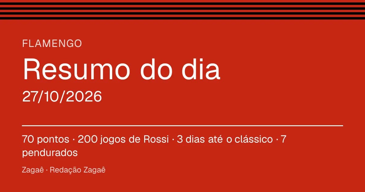 Resumo do dia: Flamengo