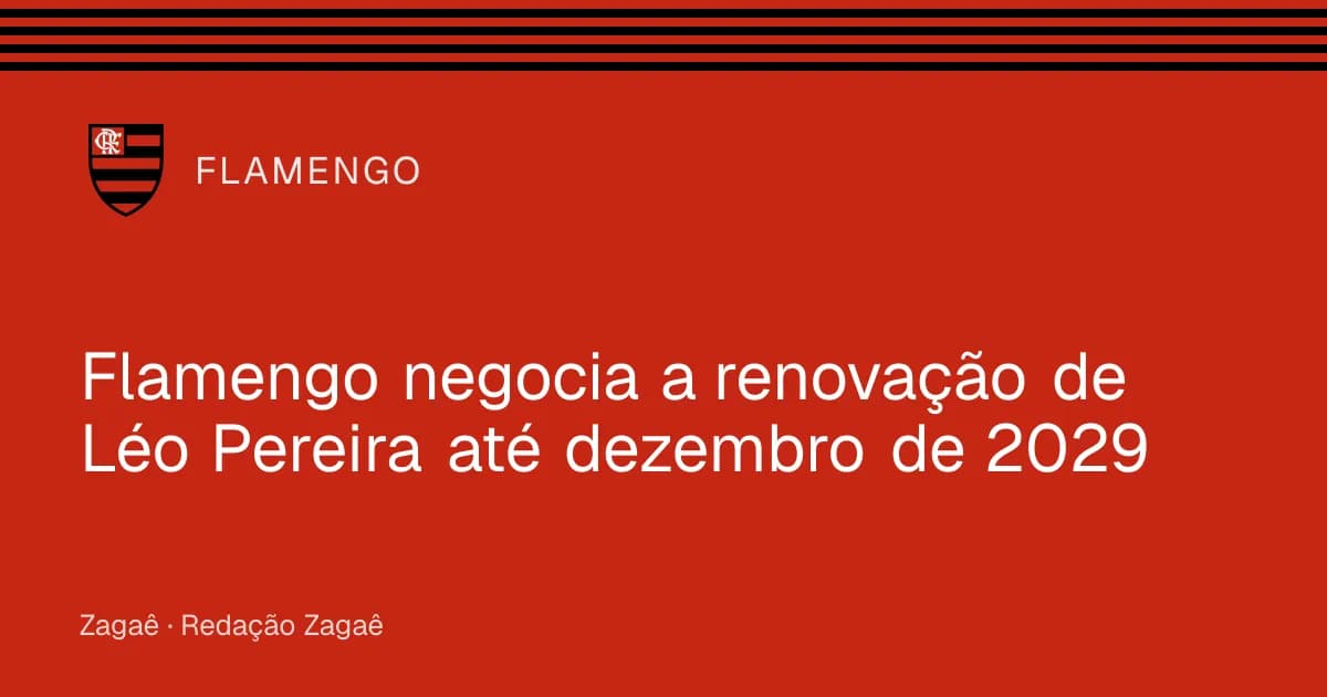 Imagem ilustrativa: Flamengo negocia a renovação de Léo Pereira até dezembro de 2029