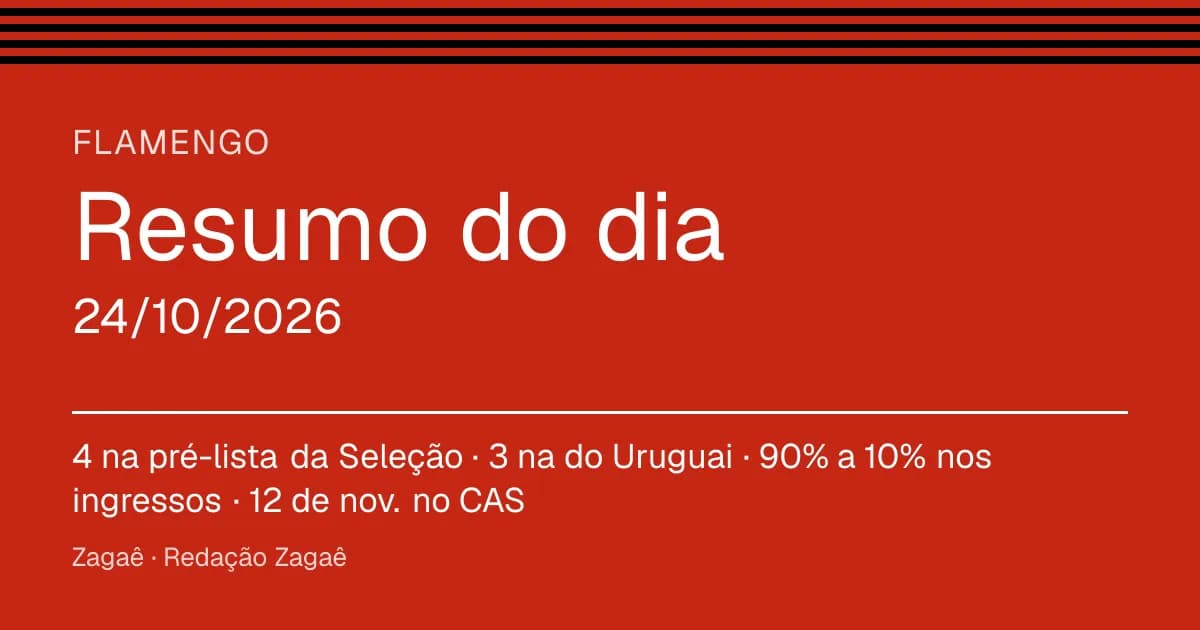 Resumo do dia: Flamengo