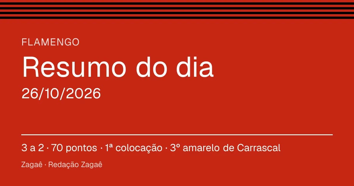 Resumo do dia: Flamengo